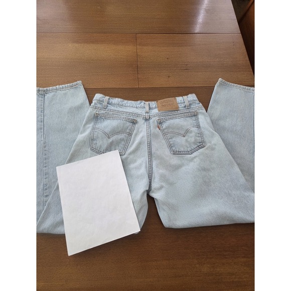 Vtg Levi's 550 Relaxed Fit Tapered Leg Orange Tab Jeans Men's 36x31.5 Light Wash - Picture 15 of 16